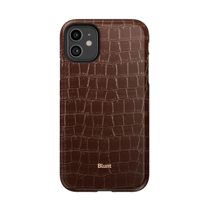 Chestnut Croc iPhone Case