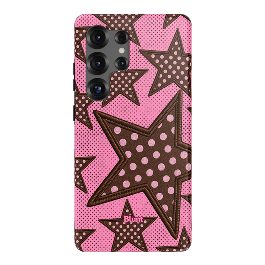 Pink Polka Star Samsung Case