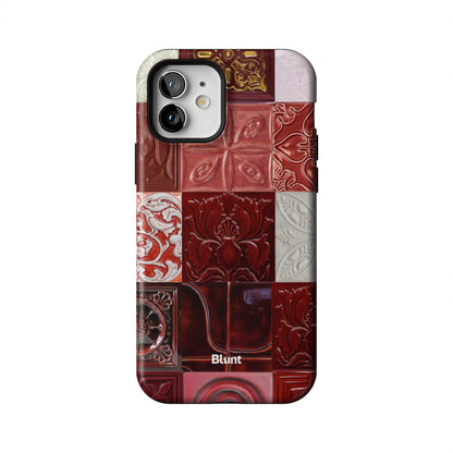 Checkered-Rouge-iphone-case-iPhone 12-1