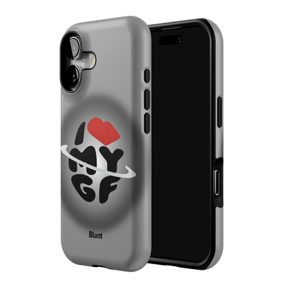 Grey Aura Girlfriend iPhone Case