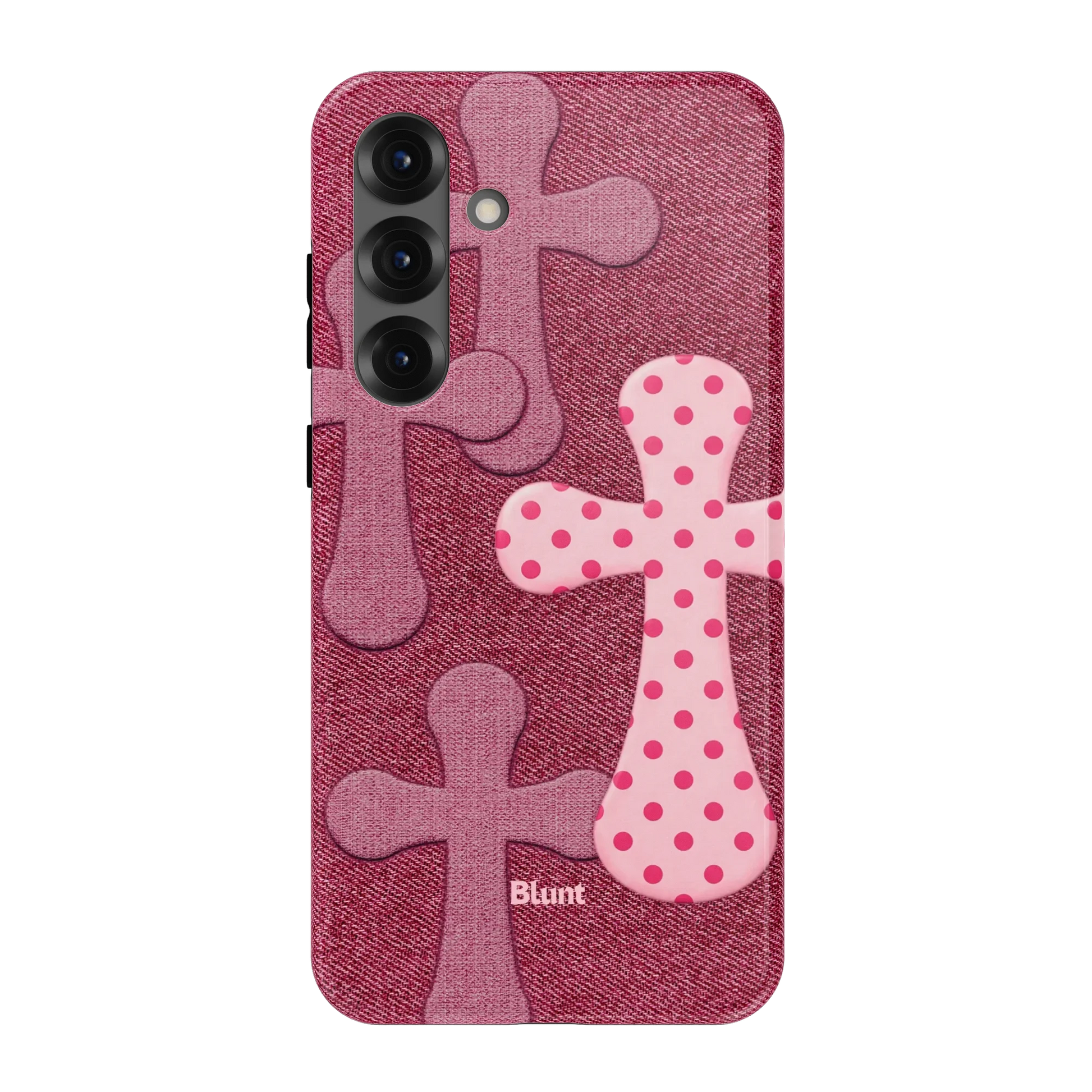 Pink-Polka-Patch-samsung-case-S25 Plus-1