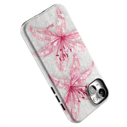 Pink-Floral-Luster-iphone-case-iPhone 14 Plus-4