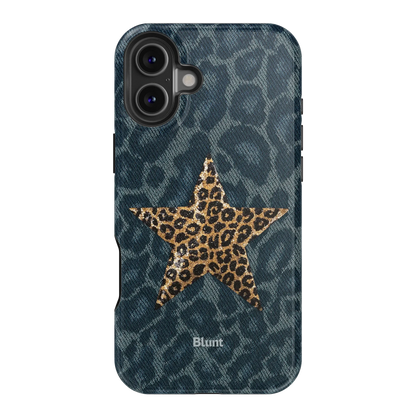 Denim Cheetah iPhone Case