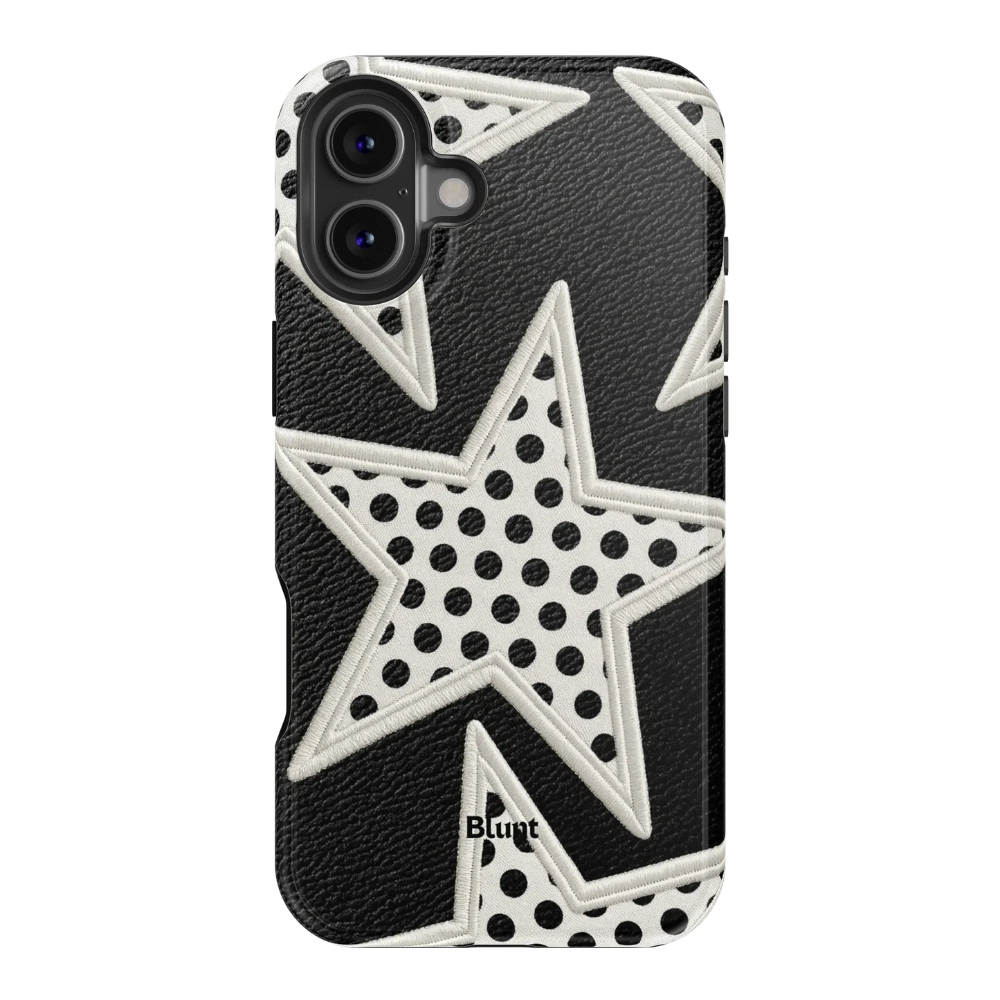 Noir Polka Star iPhone Case