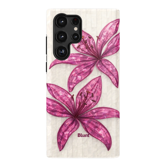 Purple-Floral-Luster-samsung-case-S22 Ultra-1