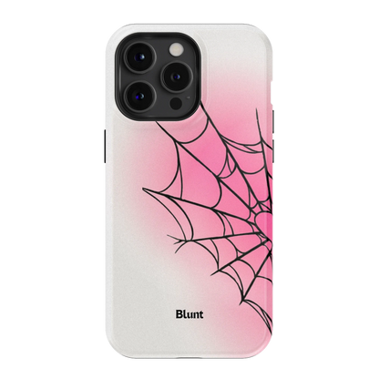 White Pink Web iPhone Case