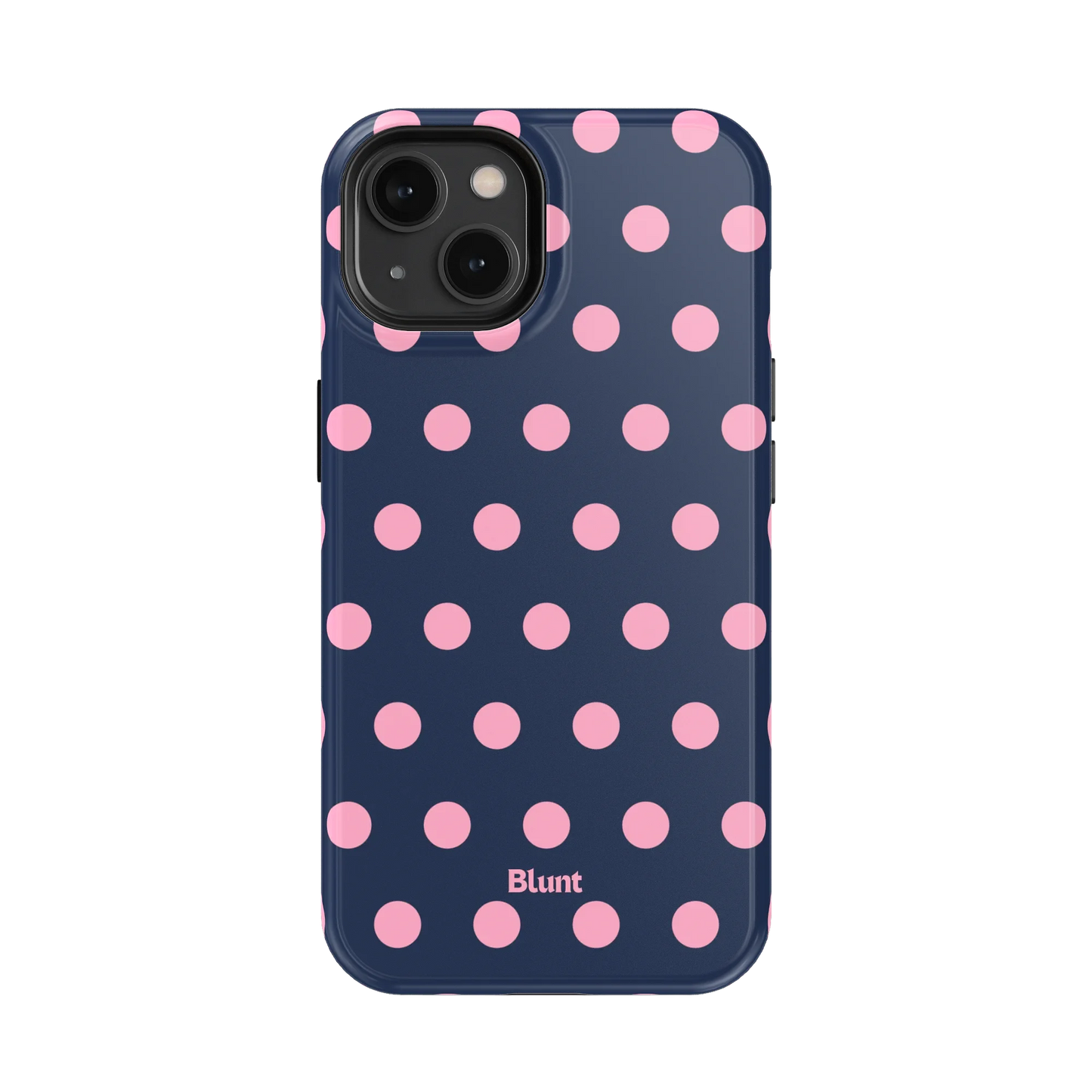 Navy Polka iPhone Case