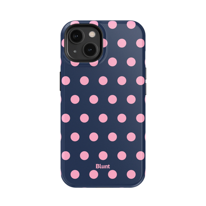Navy Polka iPhone Case