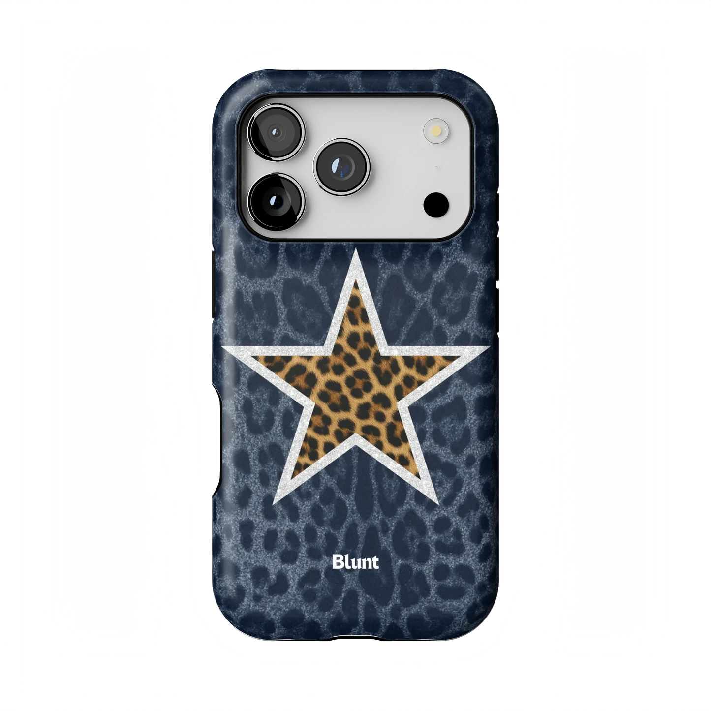 Denim Cheetah Star iPhone Case