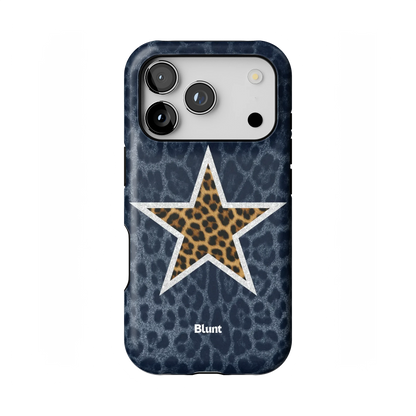 Denim Cheetah Star iPhone Case