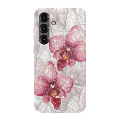 Pink Mosaic Orchids Samsung Case