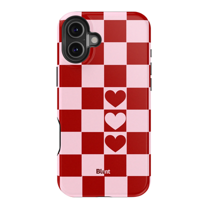 Checker Love iPhone Case