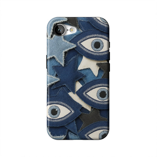 Evil-Eye-Denim-iphone-case-iPhone 17 E-1