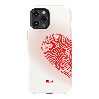 Heart Print White iPhone Case