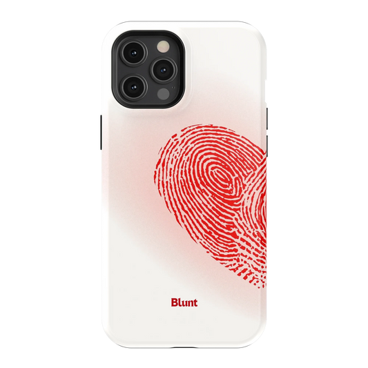 Heart Print White iPhone Case