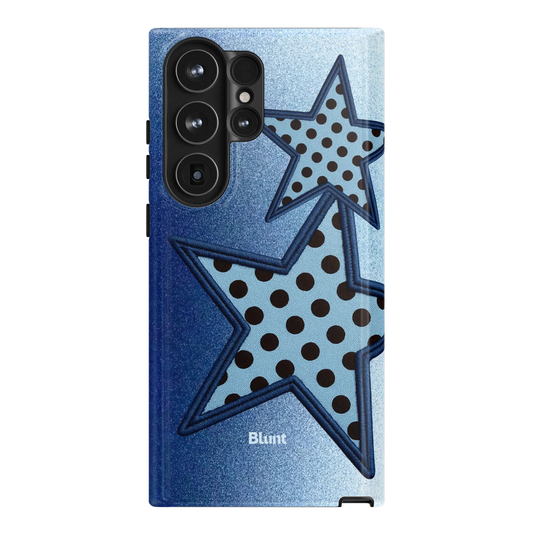 Blue Polka Star Samsung Case