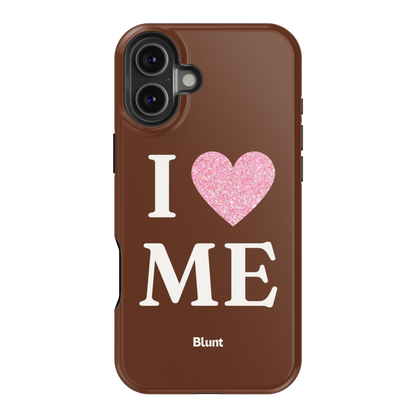 Brown I Love Me iPhone Case