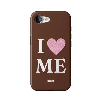 Brown I Love Me iPhone Case