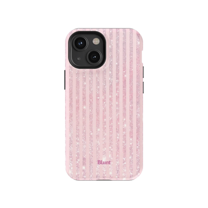 Pink Champagne Stripe iPhone Case