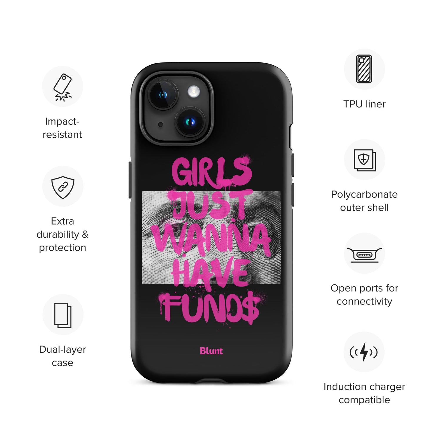 Fund$ Black iPhone Case - blunt cases