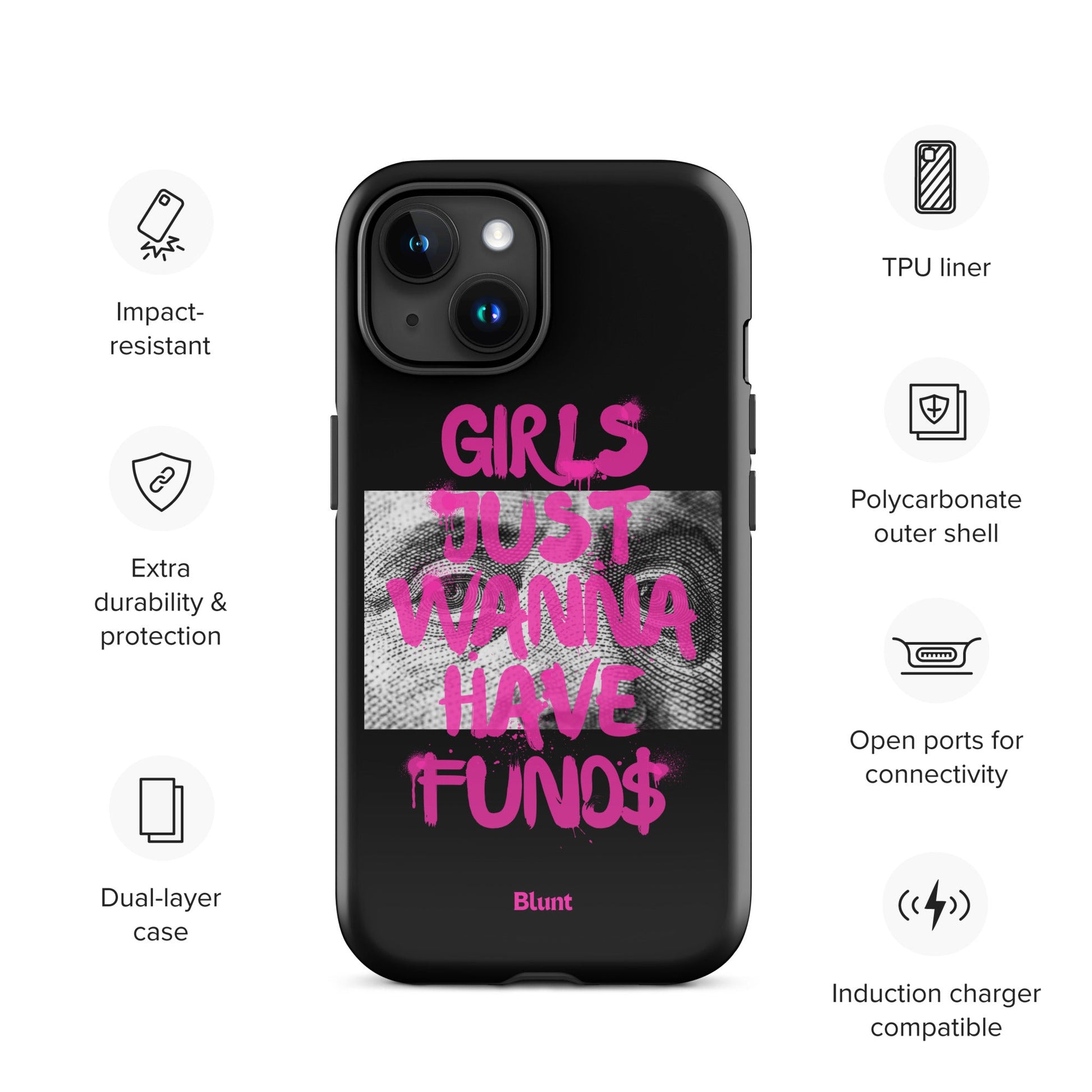 Fund$ Black iPhone Case - blunt cases