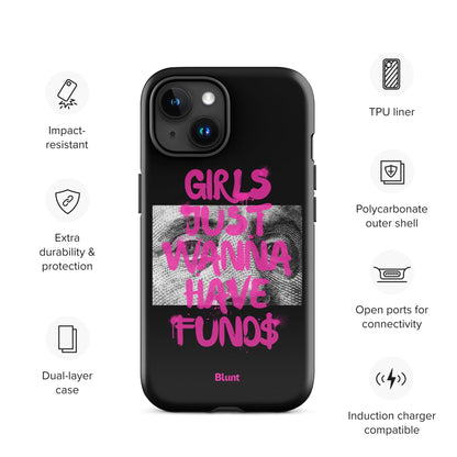 Fund$ Black iPhone Case - blunt cases