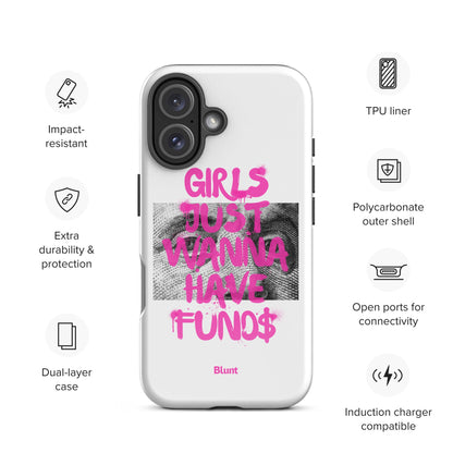 Fund$ White iPhone Case - Blunt Cases