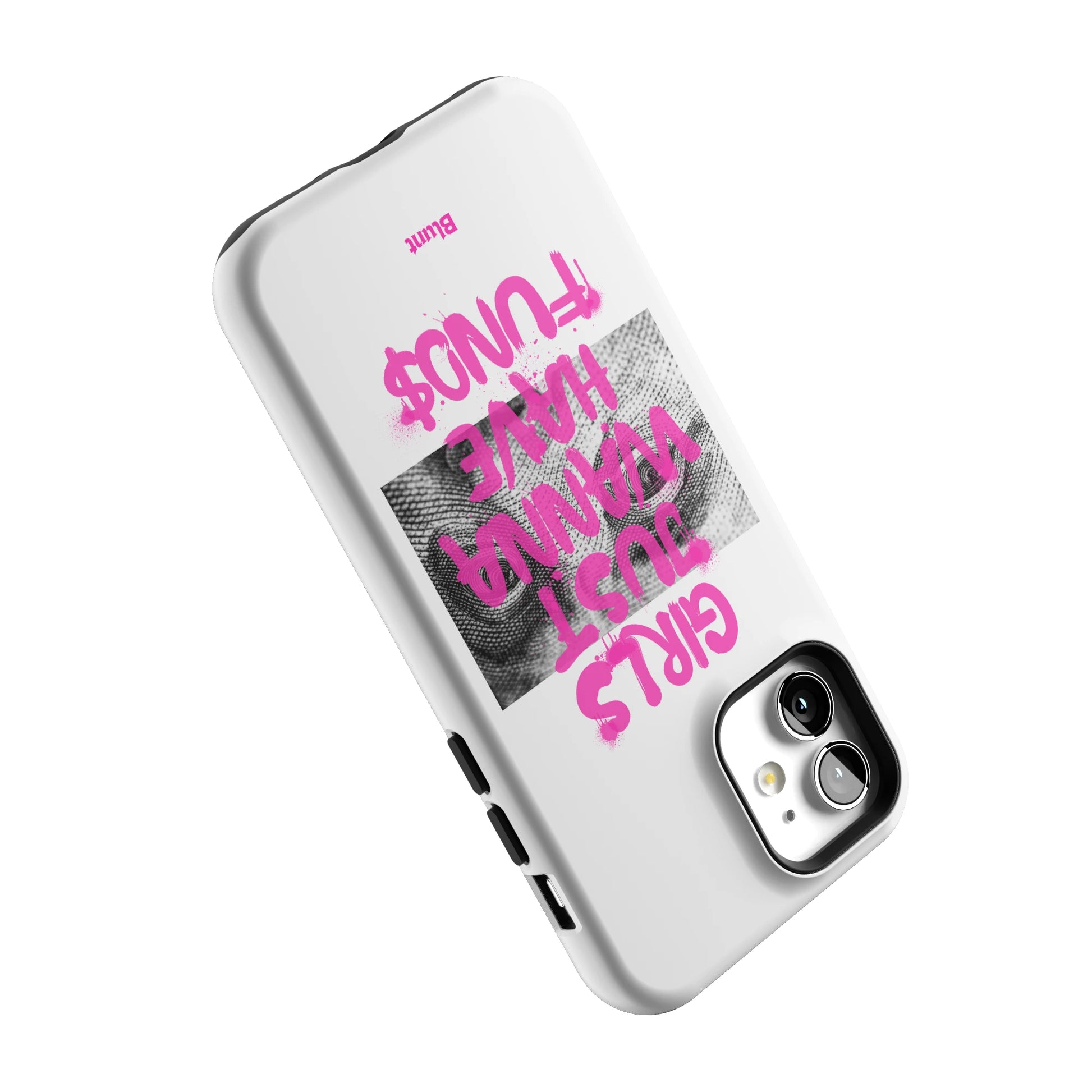 Fund$ White iPhone Case gallery - Iphone_12_Iphone_5