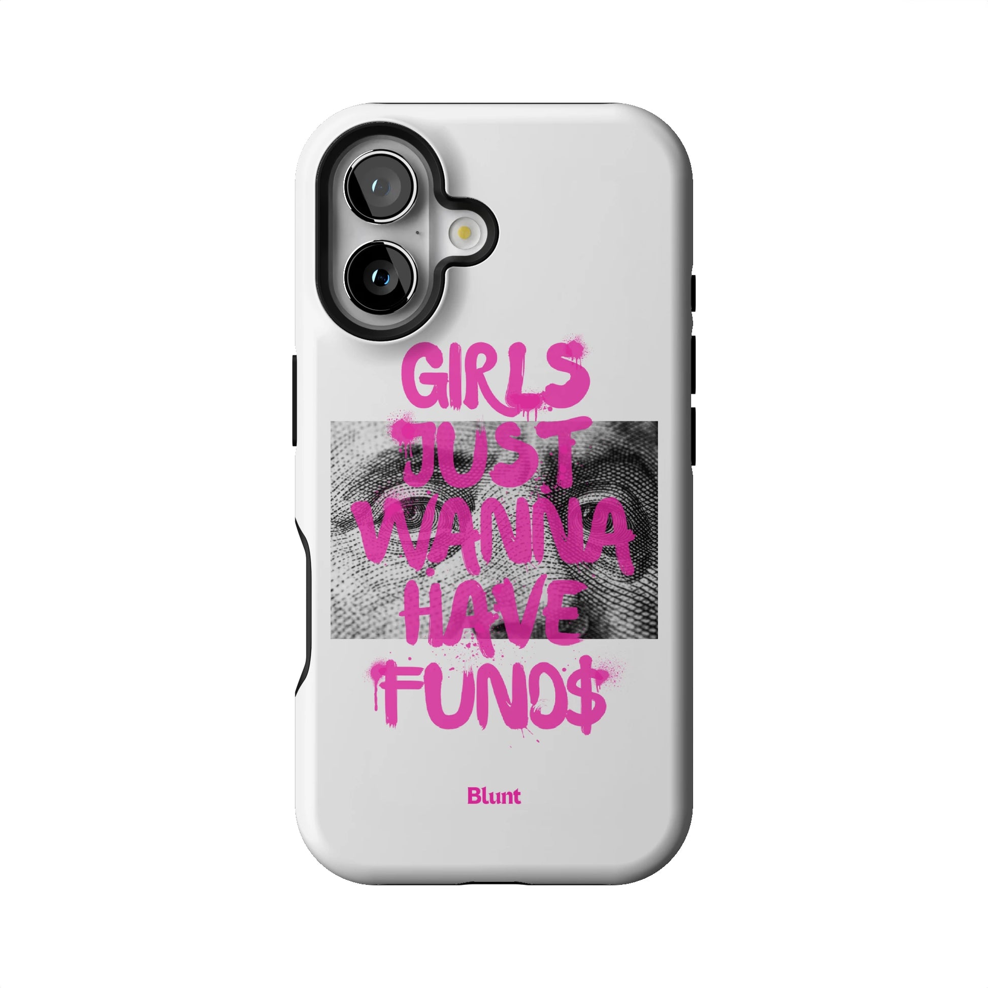 Fund$ White iPhone Case gallery - Iphone_16_Iphone_1