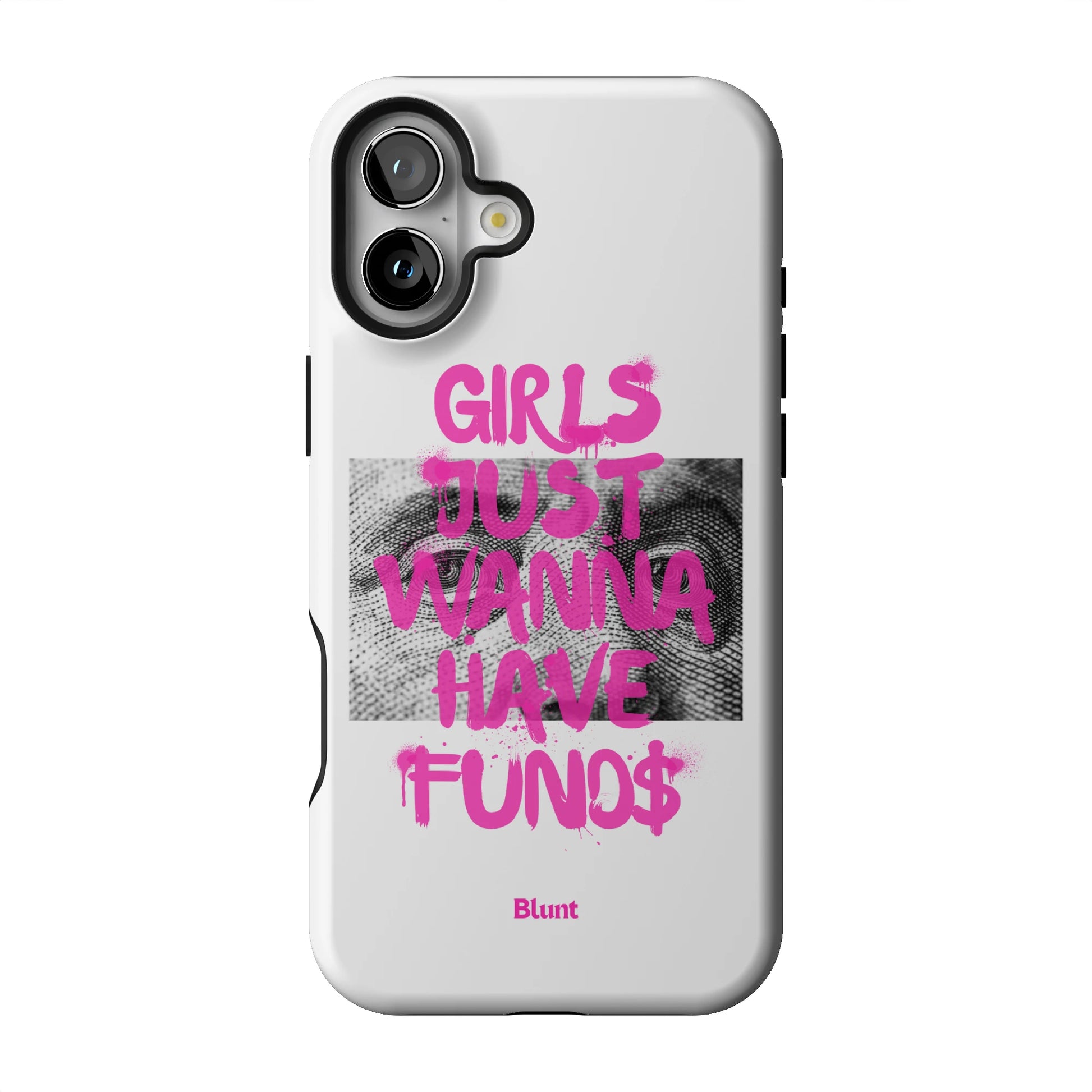 Fund$ White iPhone Case gallery - Iphone_16_Mini_Air_Plus_1
