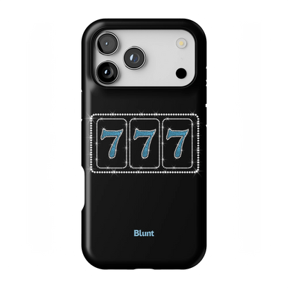 Blue Lucky 777 iPhone Case