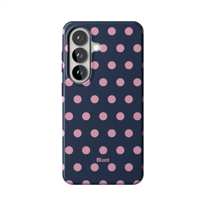 Navy Polka Samsung Case