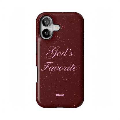 Gods Favorite Burgundy iPhone Case