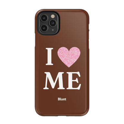 Brown I Love Me iPhone Case