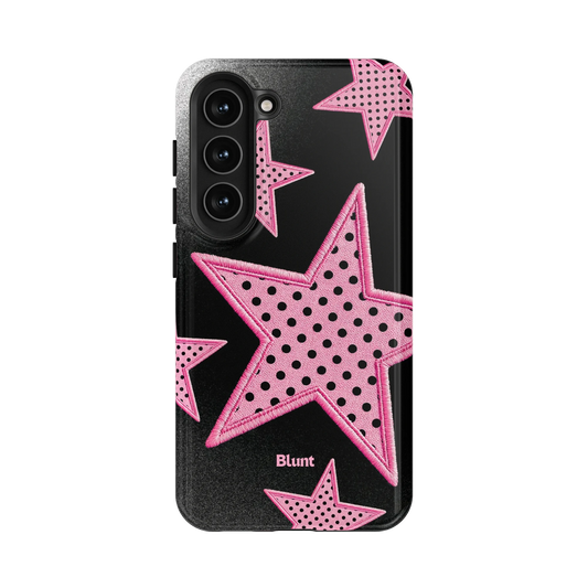 Midnight Pink Polka Star Samsung Case