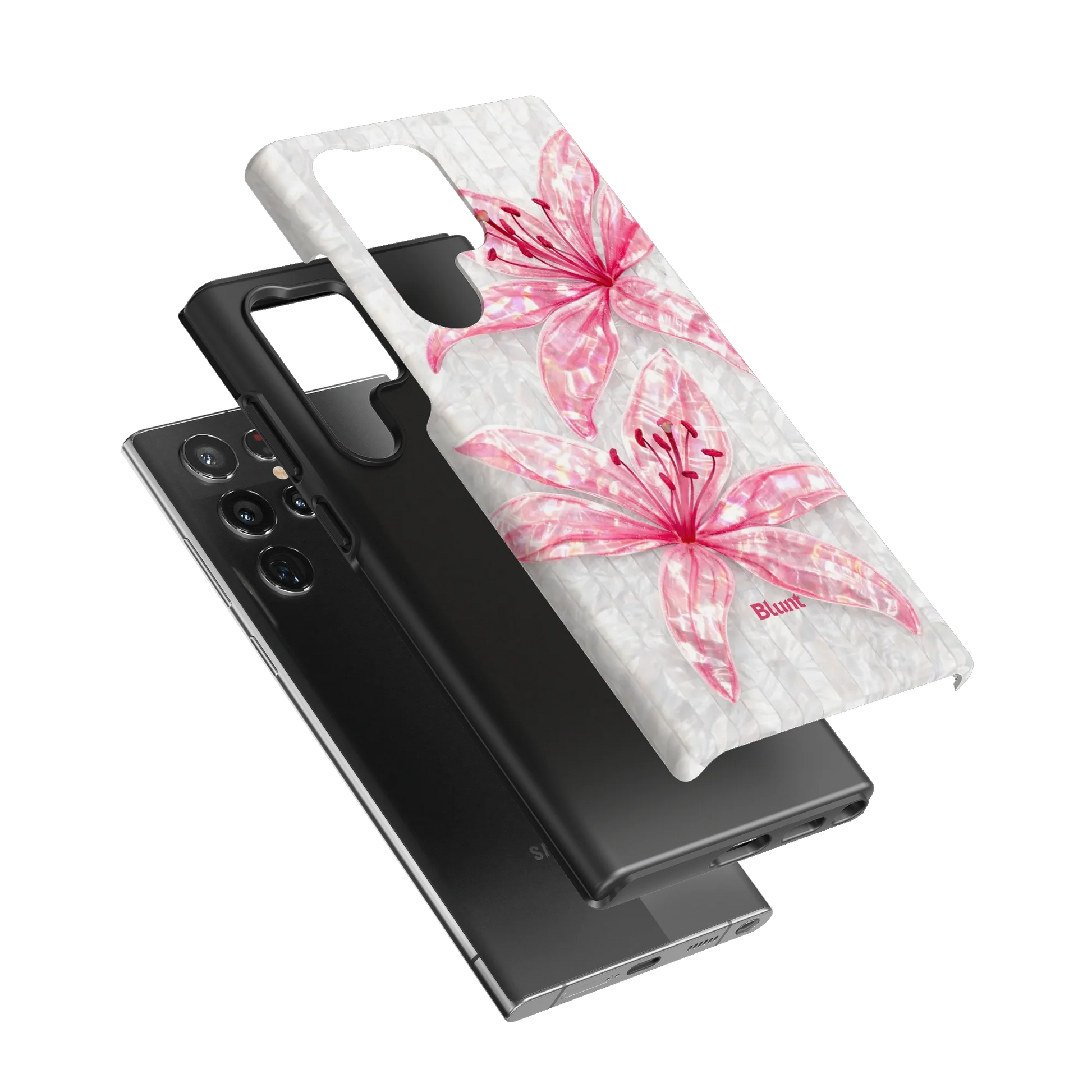Pink-Floral-Luster-samsung-case-S22 Ultra-3