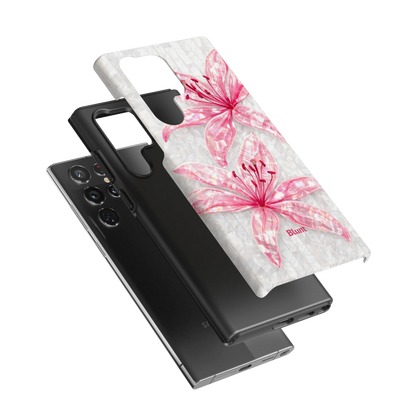 Pink-Floral-Luster-samsung-case-S22 Ultra-3