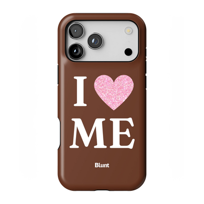 Brown I Love Me iPhone Case