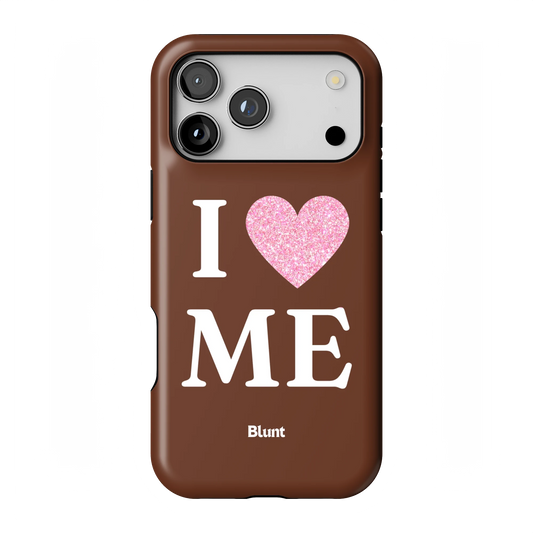 Brown I Love Me iPhone Case