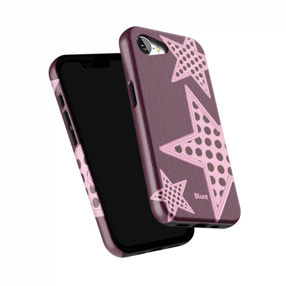 Plum-Polka-Star-iphone-case-iPhone 17 E-5
