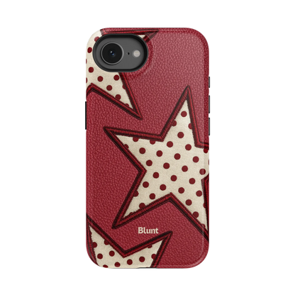 Cherry Polka Star iPhone Case