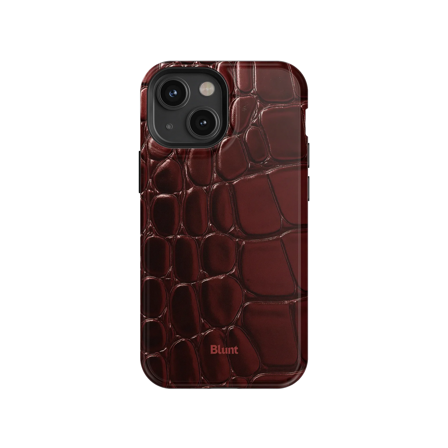 Oxblood Croc iPhone Case