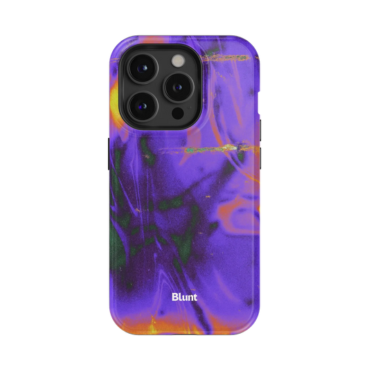 Violet Static iPhone Case