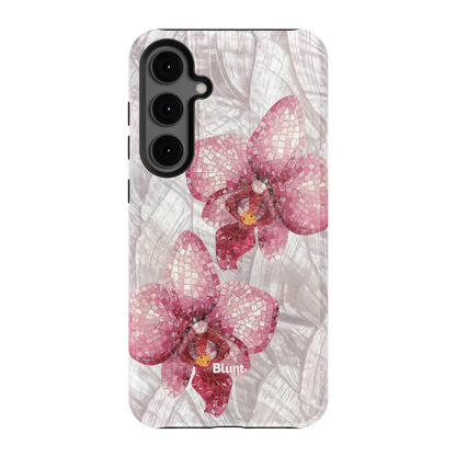 Pink Mosaic Orchids Samsung Case