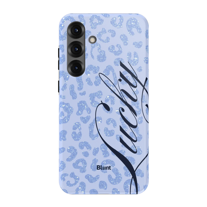 Blue Cheetah Lucky Samsung Case