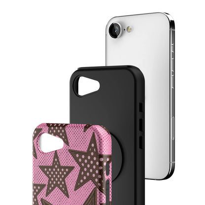Pink-Polka-Star-iphone-case-iPhone 17 E-3