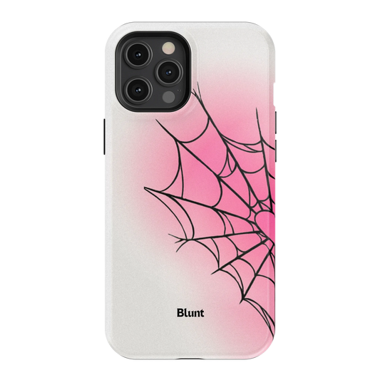 White Pink Web iPhone Case