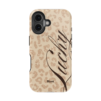 Cream Cheetah Lucky iPhone Case