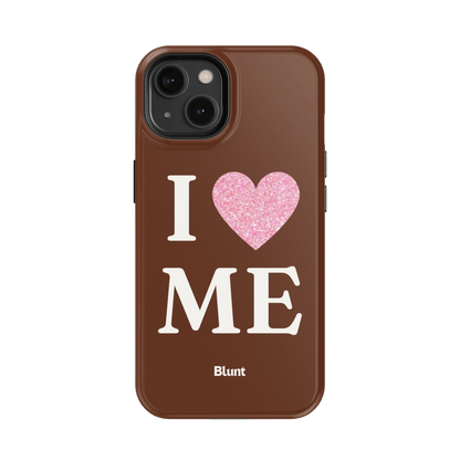 Brown I Love Me iPhone Case