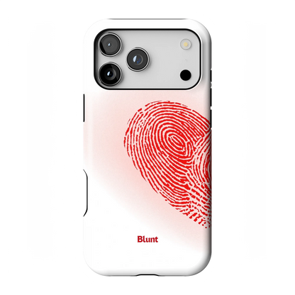 Heart Print White iPhone Case